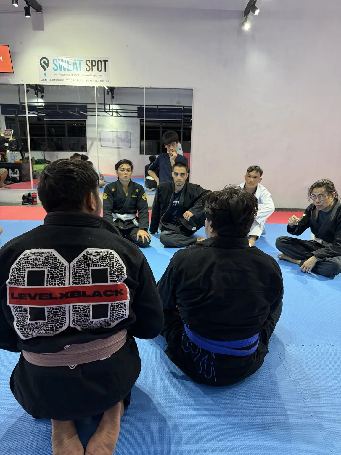 Nami Jiujitsu class gathered on the mats at Sweat Spot PH.
